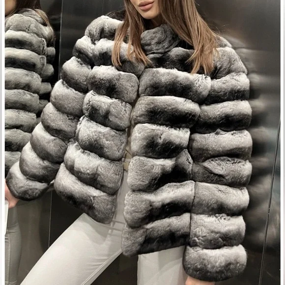 100% real chinchilla jacket - Picture 3 of 8